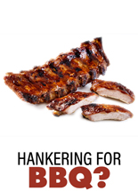 Photo of bbq with title 'Hankering for BBQ'