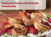Peppered Shrimp with Balsamic Strawberries
